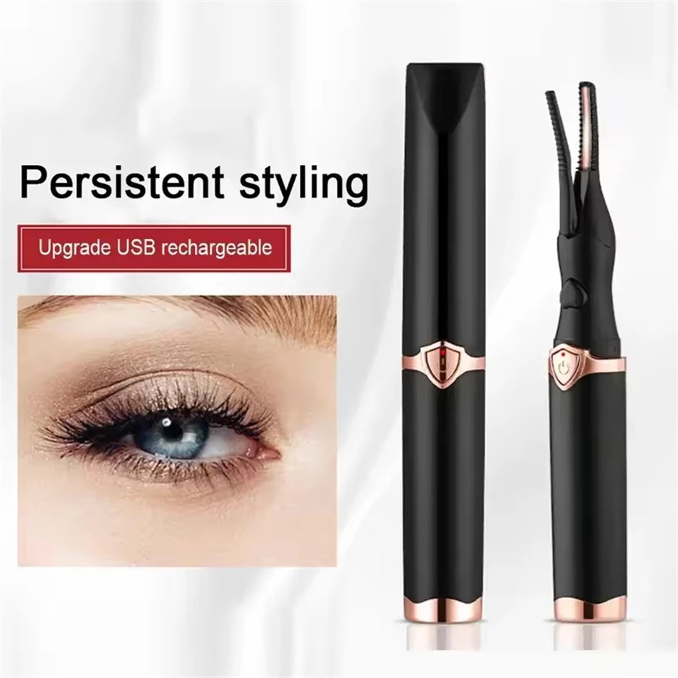 Heated Eyelash Curler for Women Mini USB Rechargeable Finalize Eyelash Tool