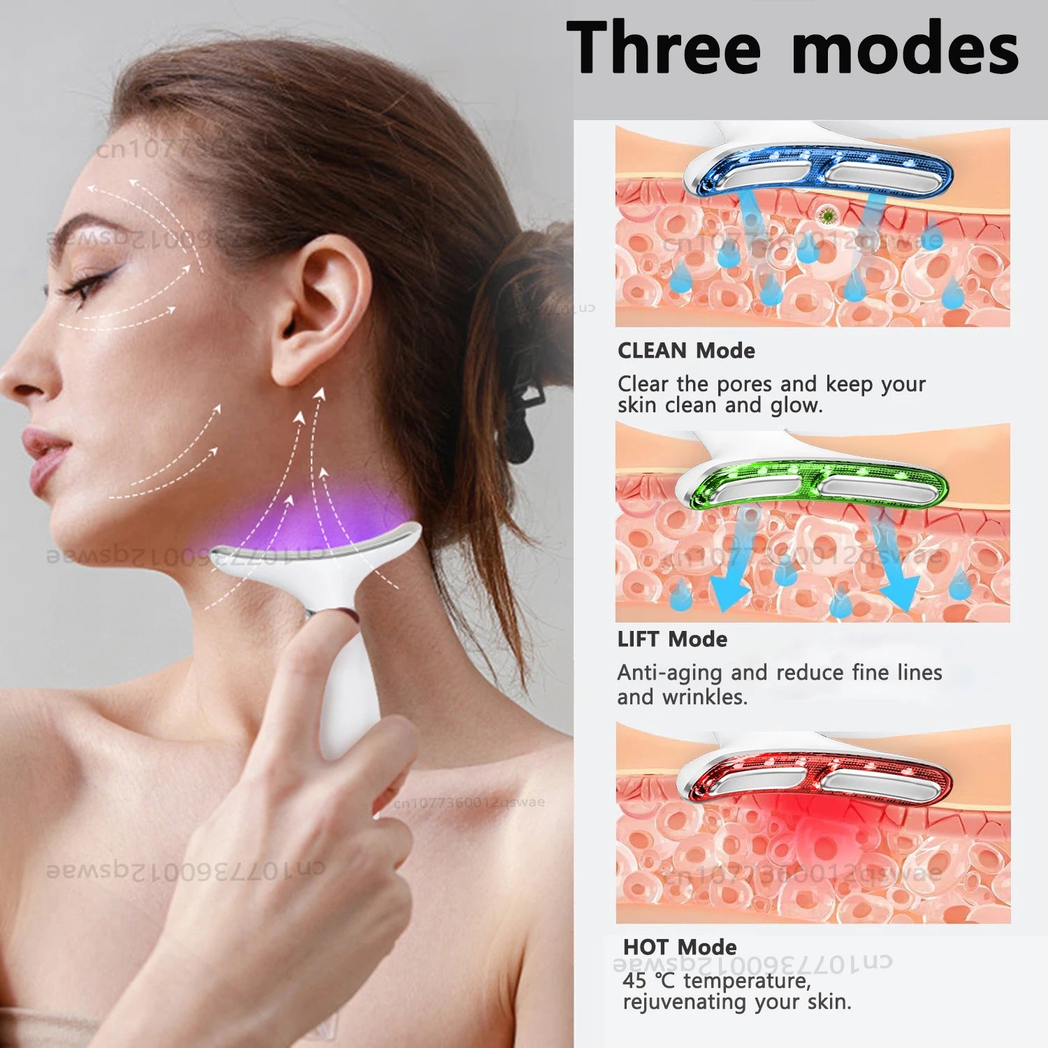 Face Lift EMS Microcurrent Neck Lift Device Slim Massager Facial Lifting Tightening Face Wrinkle Remover Facial Massager