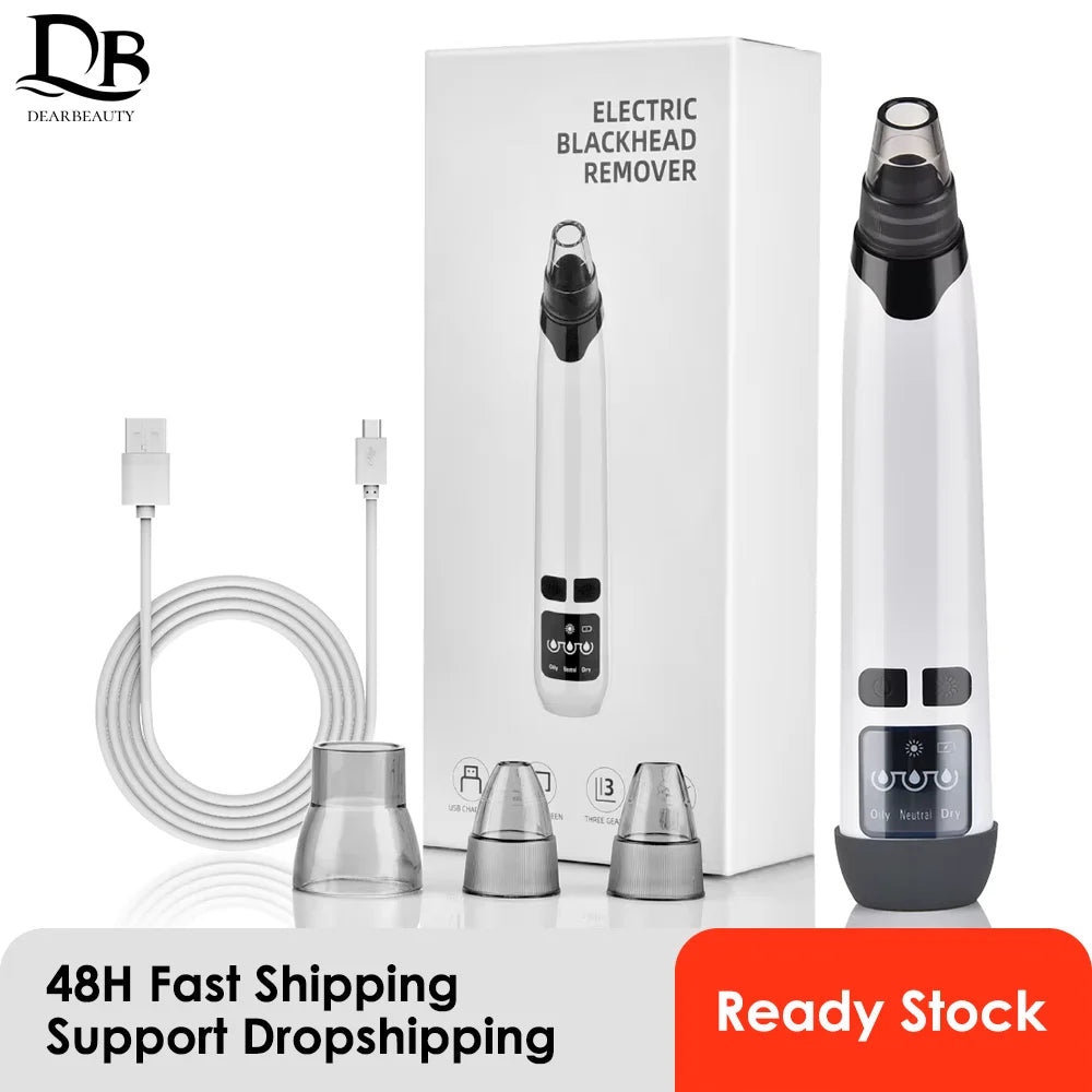 Blackhead Remover Electric Facial Cleansing Pore Vacuum Cleaner Ance Remover Pimple Face Cleaner Skin Scrubber Black Head Vacuum