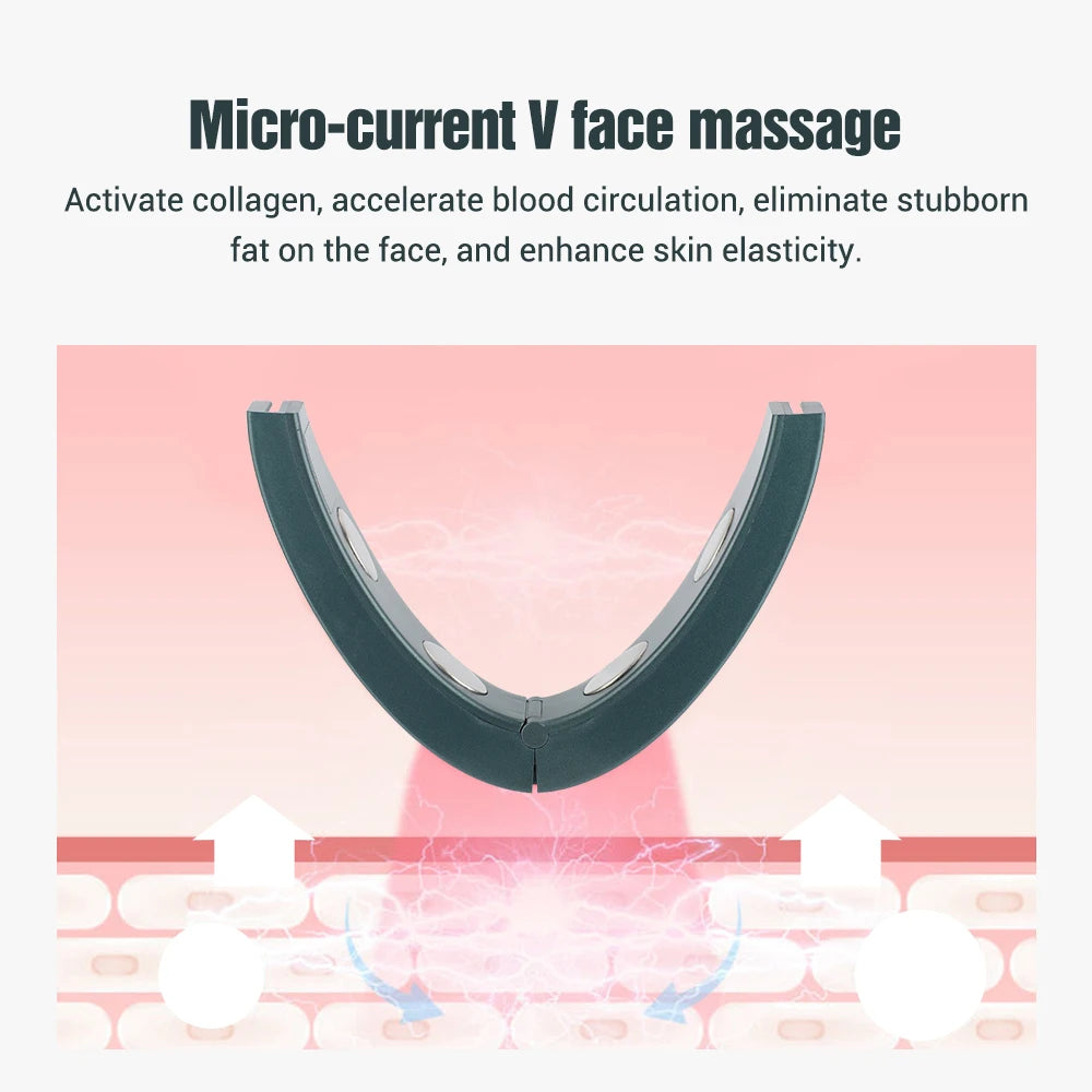 Electric V-face Device Micro-current Face Shaping Machine Face Lifting and Firming Artifact Intelligent Facial Massager