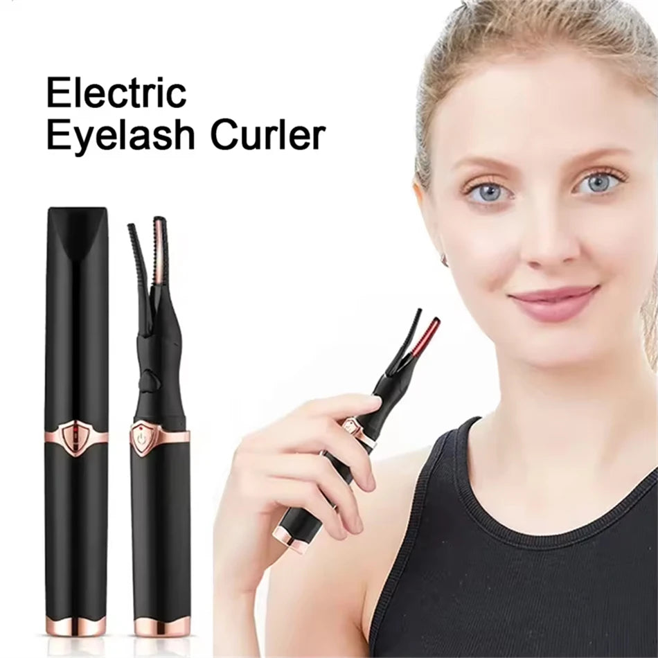 Heated Eyelash Curler for Women Mini USB Rechargeable Finalize Eyelash Tool