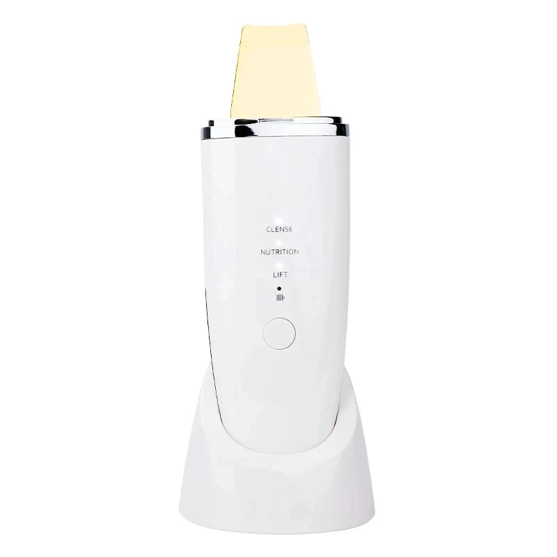 Ultrasonic Skin Scrubber Face Spatula Pore Cleaner Blackhead Remover Facial Lifting Ion Deep Cleansing Beauty Device For Home Us