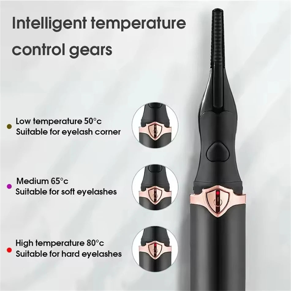 Heated Eyelash Curler for Women Mini USB Rechargeable Finalize Eyelash Tool