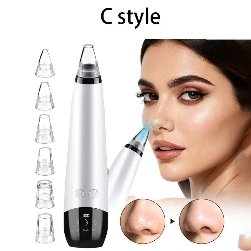 Blackhead Remover Electric Facial Cleansing Pore Vacuum Cleaner Ance Remover Pimple Face Cleaner Skin Scrubber Black Head Vacuum
