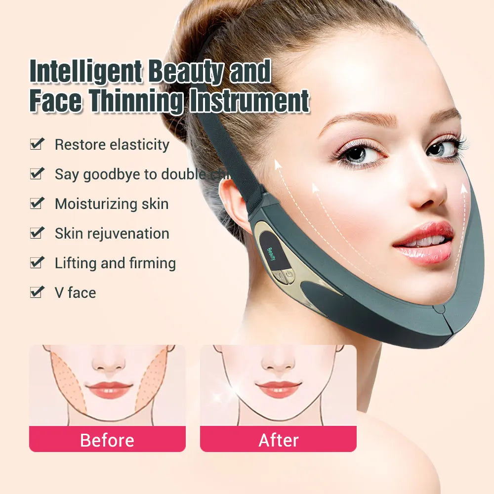 Electric V-face Device Micro-current Face Shaping Machine Face Lifting and Firming Artifact Intelligent Facial Massager