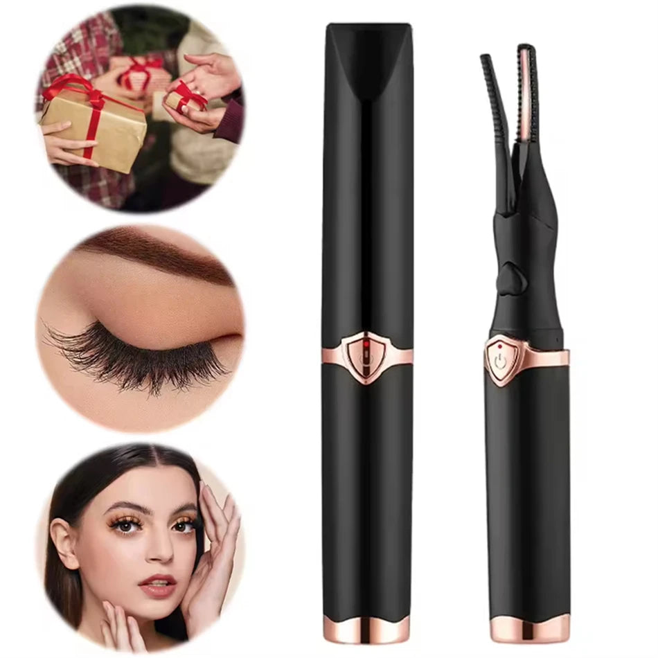 Heated Eyelash Curler for Women Mini USB Rechargeable Finalize Eyelash Tool