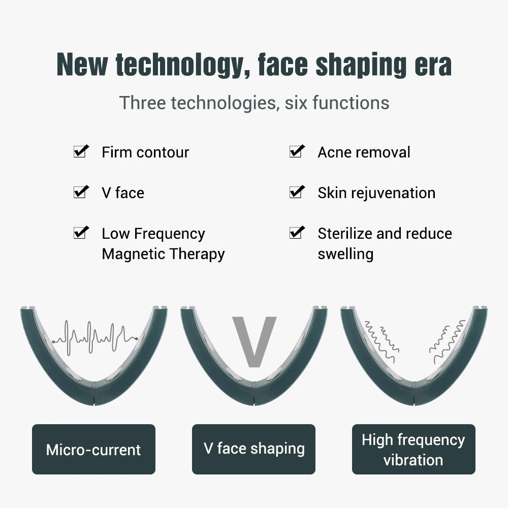 Electric V-face Device Micro-current Face Shaping Machine Face Lifting and Firming Artifact Intelligent Facial Massager