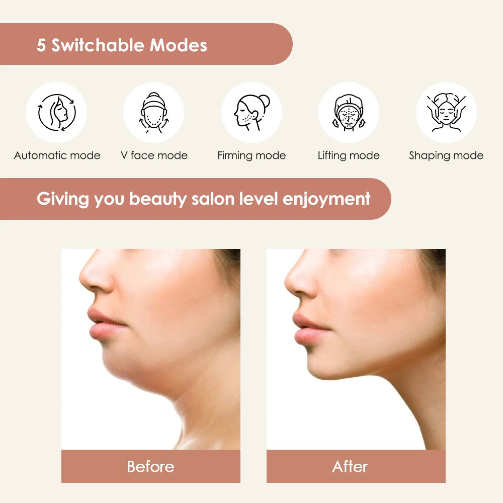 Electric V-face Device Micro-current Face Shaping Machine Face Lifting and Firming Artifact Intelligent Facial Massager