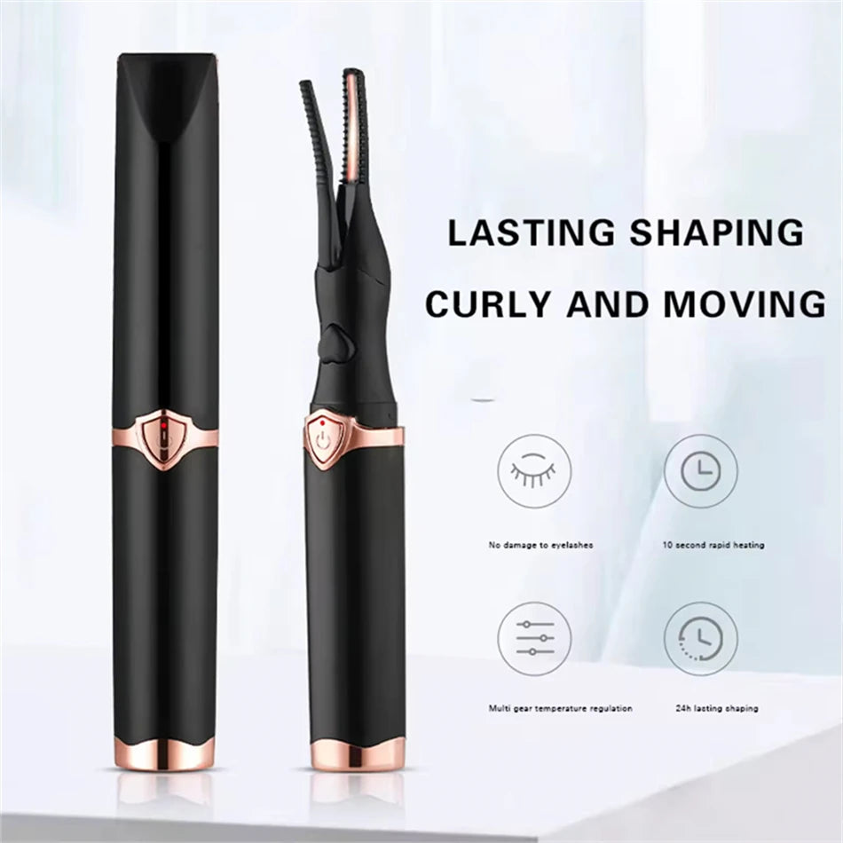 Heated Eyelash Curler for Women Mini USB Rechargeable Finalize Eyelash Tool