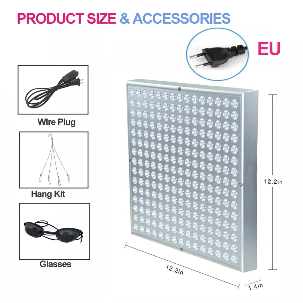 NEW LED Light Therapy Panel 45W Body Pain Relief Treatment 660nm 850nm Near Infrared Full Body Face Anti Aging Red Grow Light