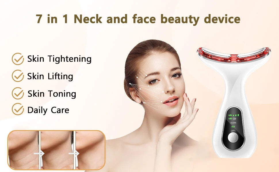 Face Lift EMS Microcurrent Neck Lift Device Slim Massager Facial Lifting Tightening Face Wrinkle Remover Facial Massager