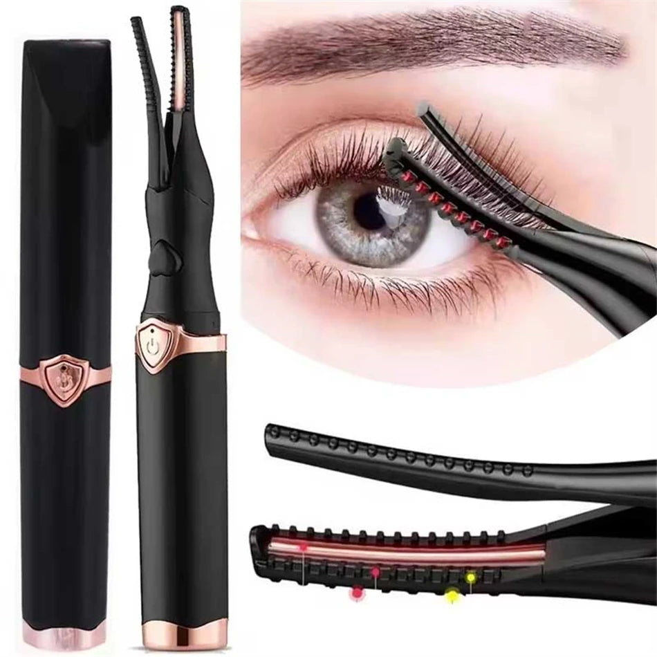 Heated Eyelash Curler for Women Mini USB Rechargeable Finalize Eyelash Tool