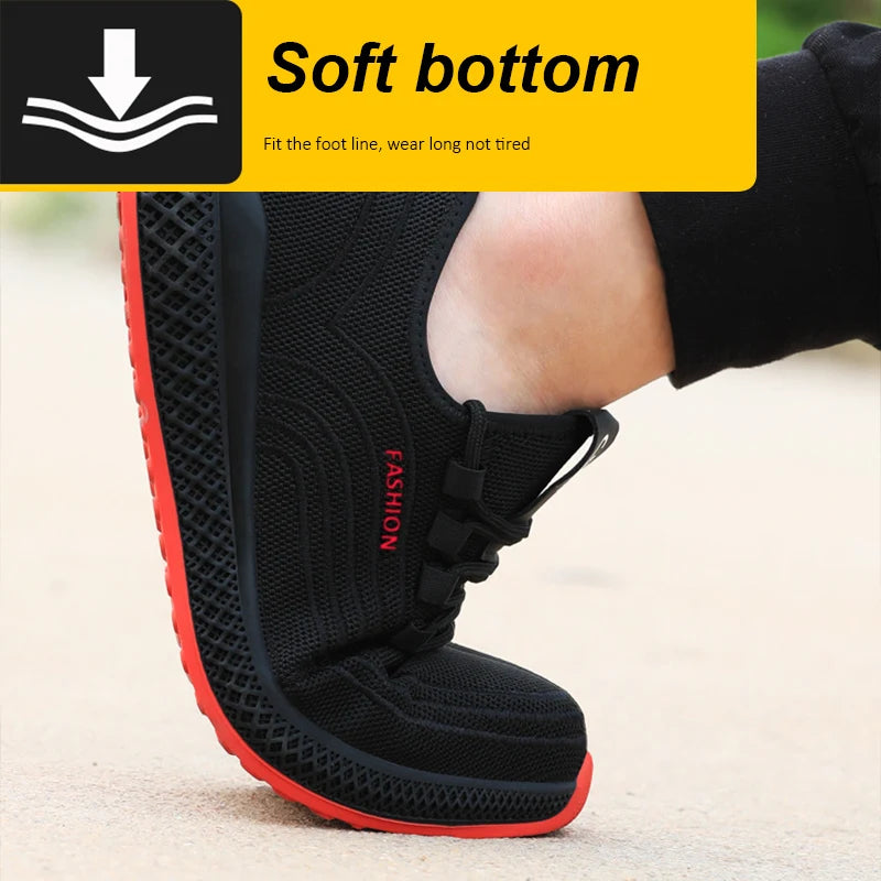 Air Mesh Steel Toe Safety Shoes – Lightweight, Breathable, Puncture-Proof Work Boots image 5