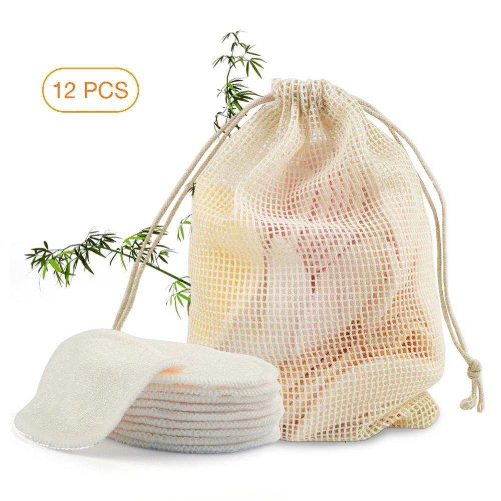 12Pcs Makeup Remover Pads | Reusable Cotton Make Up Facial Pads image 0