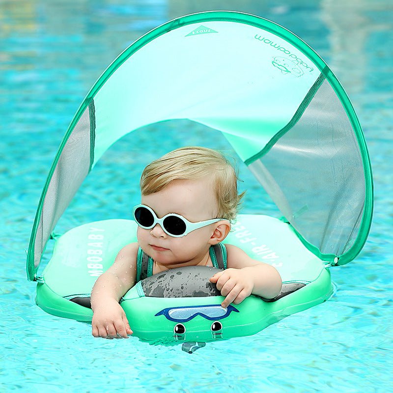 Solid Non-inflatable Baby Swimming Ring Float Swim Trainer Sunshade image 18