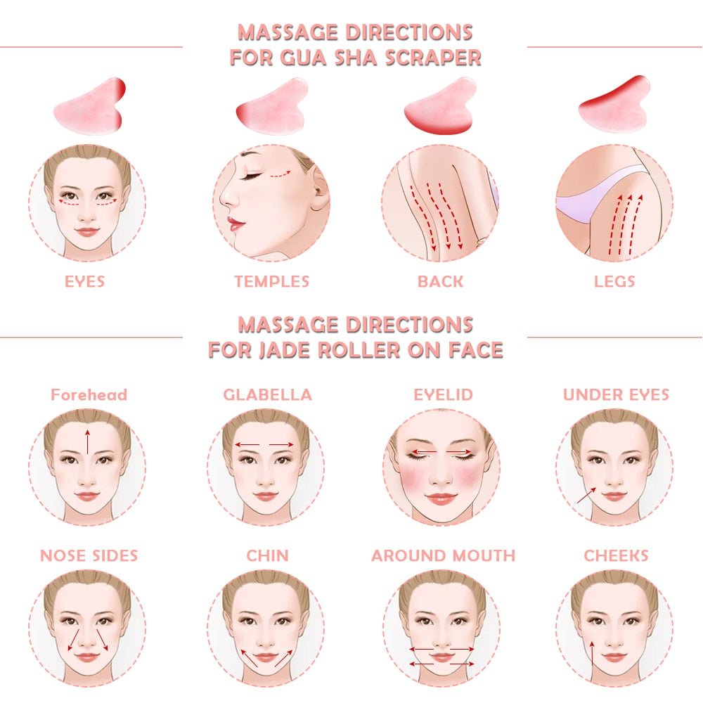 Rose Quartz Roller Slimming Face Massager | Natural Jade Facial Massage Roller Stone image 15