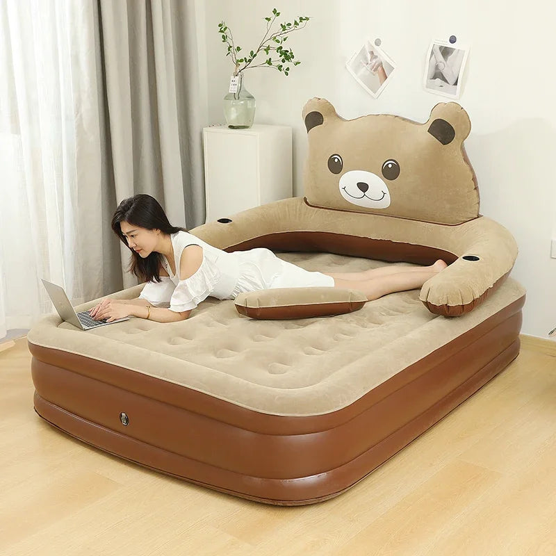 Elevated Air Mattress with Built-In Electric Pump & Pillow – Perfect for Home, Guests & Camping image 9