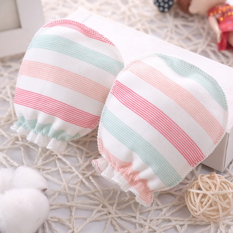 100% Cotton Baby Anti Scratching Newborn Mittens Gloves image 13