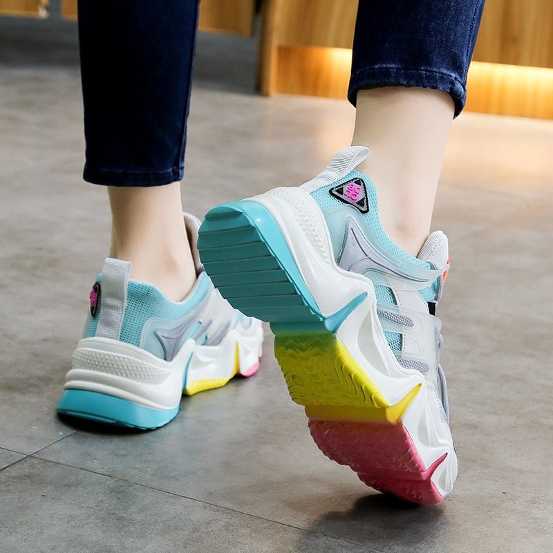 Women Vulcanize Breathable Rainbow Color Fashion Casual Sneakers image 12