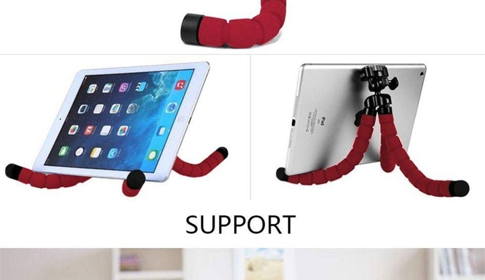 Flexible Sponge Octopus Tripod Phone Holder Camera Stand With Bluetooth Remote Shutter image 13