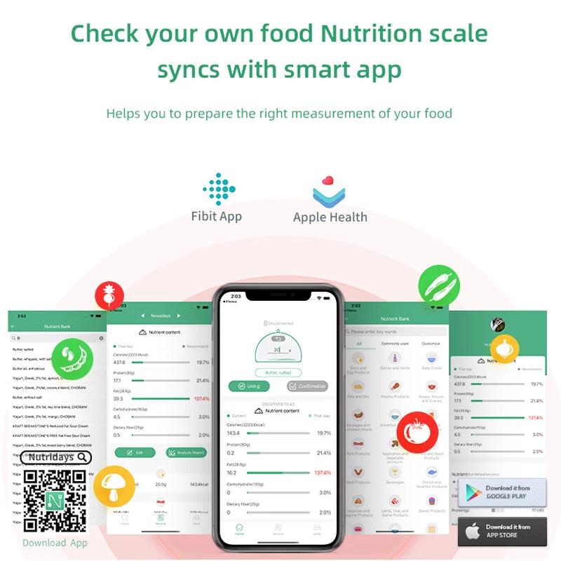Stainless Steel Digital Kitchen Scale ‚Äì 5kg Capacity with Smart Nutrition Tracking for Baking & Cooking image 12