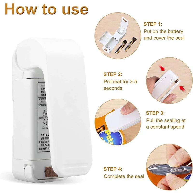 Mini Heat Bag Sealing Machine ‚Äì Portable Thermal Sealer for Plastic Food Packaging image 2
