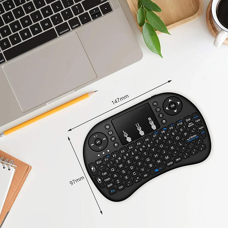 I8 Mini Wireless Keyboard 2.4G Air Mouse Remote Touchpad Use Dry Battery for Android TV Box PC Wireless Keyboard image 10