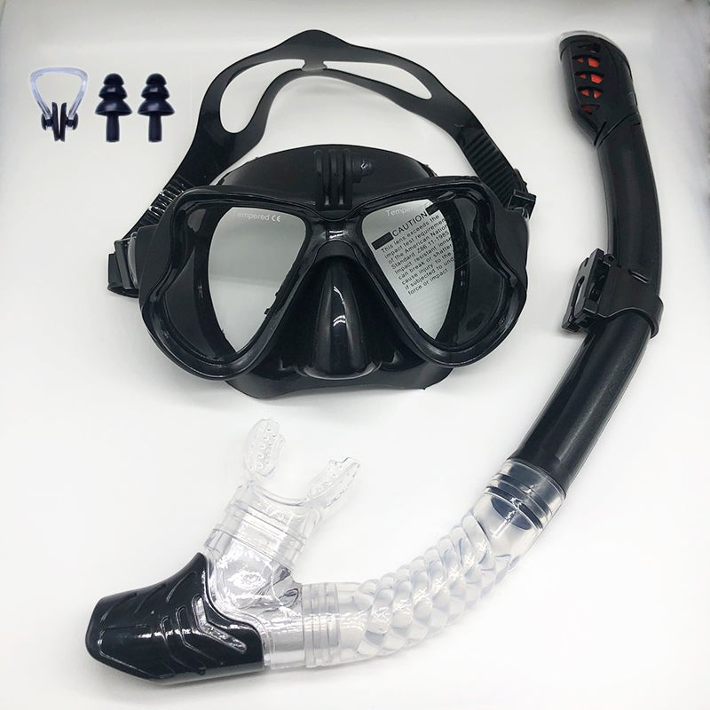 Diving Snorkeling Anti-fog swimming Goggles Camera Tube Mask Set image 27