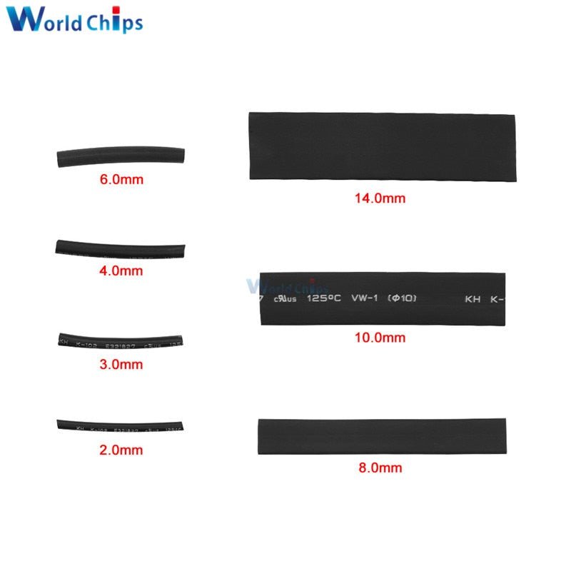 Polyolefin Heat Shrink Tubing Cable Sleeves Wrap | Heat Shrink Tubing Wire Wrap Cable Sleeve Assortment Electric Insulation Tube image 1