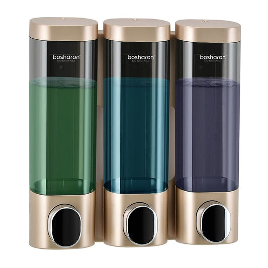 Triple Wall Mountable Liquid Soap Dispenser image 0