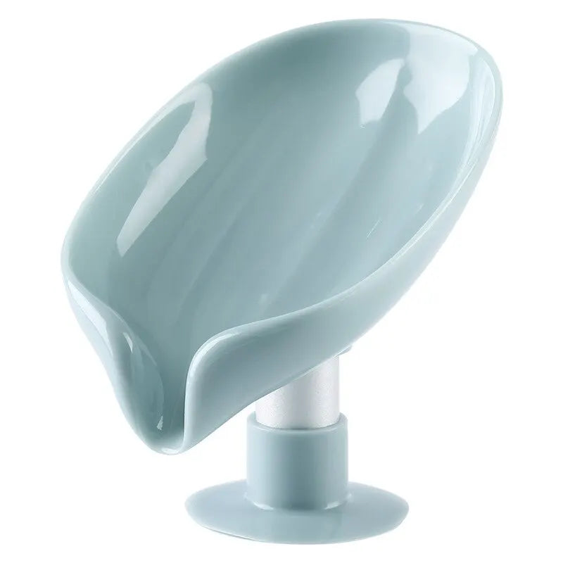 2pcs Leaf Shape Drain Soap Holder | Suction Cup Tray for Shower, Kitchen & Bathroom image 6