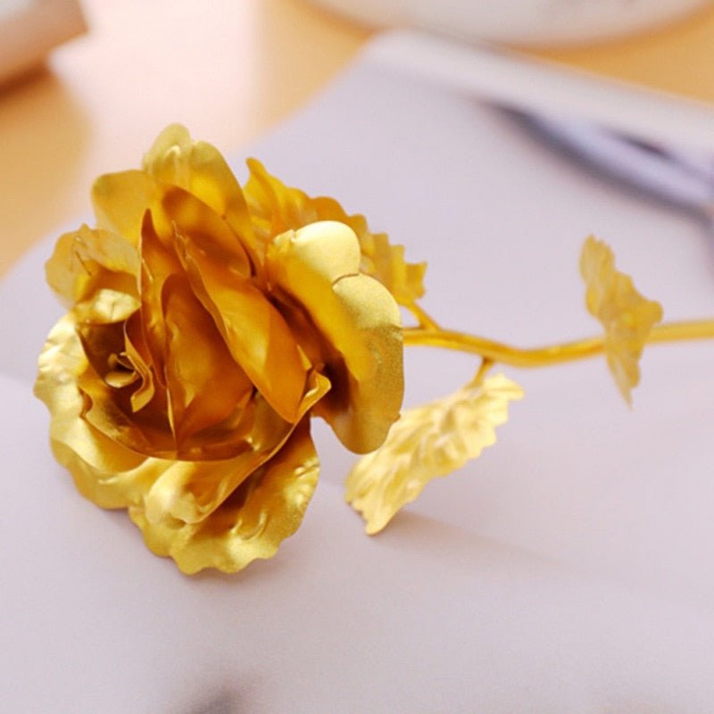 24K Foil Plated Golden Rose image 24