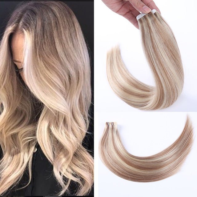 SINDRA 100% Seamless Tape-In Real Human Hair Extensions image