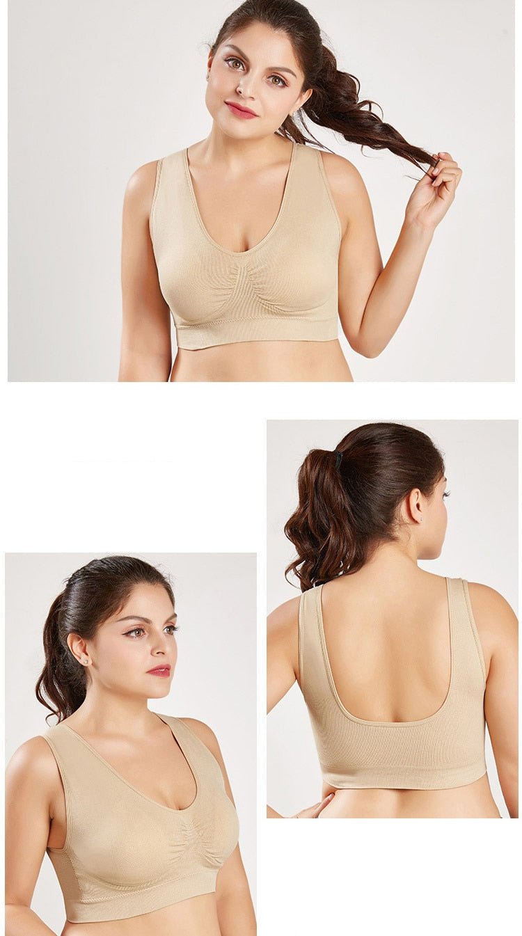 Jerrinut Seamless Breathable Wireless Push Up Bra Underwear With Pads image 4