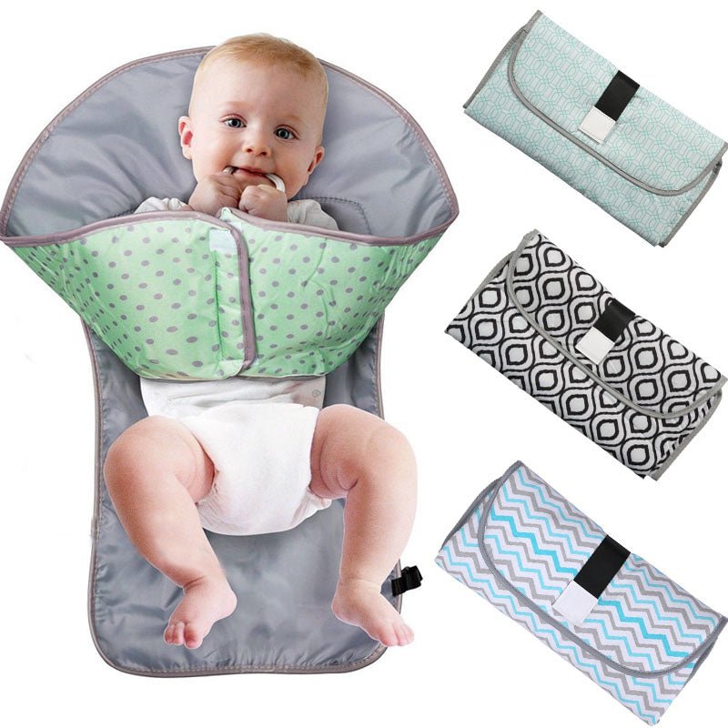 Waterproof Multifunction Portable Travel Baby Folding Diaper Bag - 3 in 1 image 39