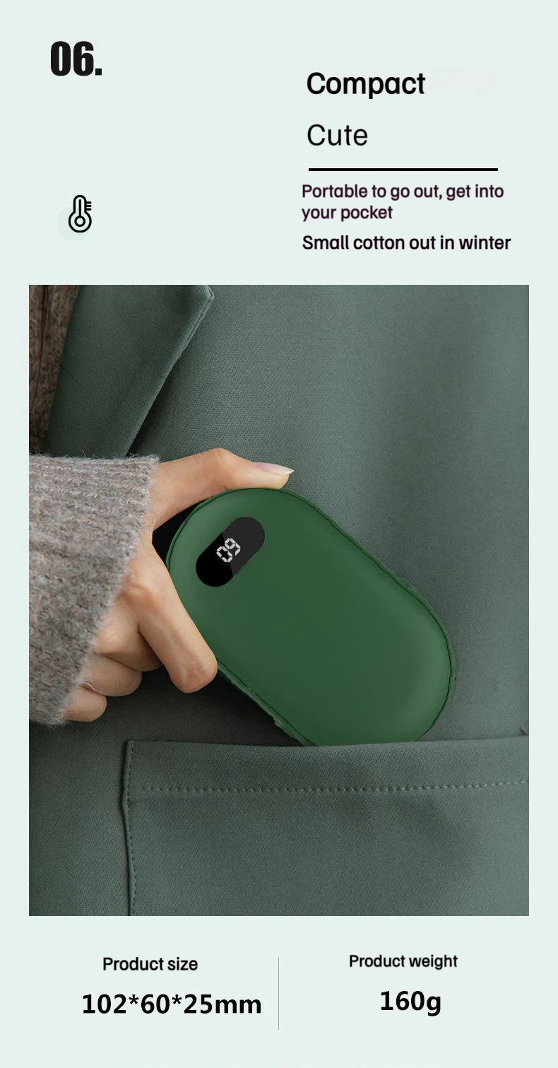 Compact Hand Warmer & Power Bank ‚Äì 2-in-1 USB Rechargeable Winter Essential image 30