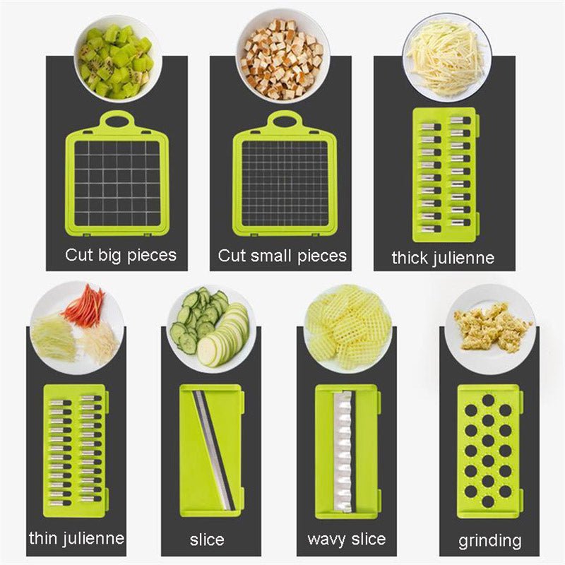Mandoline Multifunctional Vegetable Fruit Slicer and Grater Kitchen Tool with Drain Basket image 7