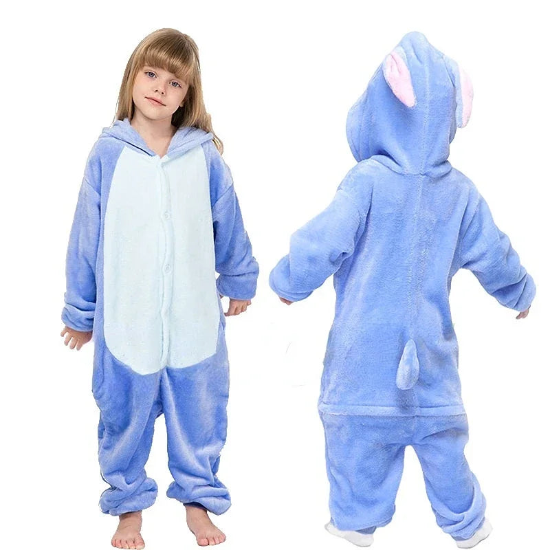 Kigurumi Children‚Äôs Animal Pajamas | Unicorn, Panda, Cat Winter Flannel Pajamas image
