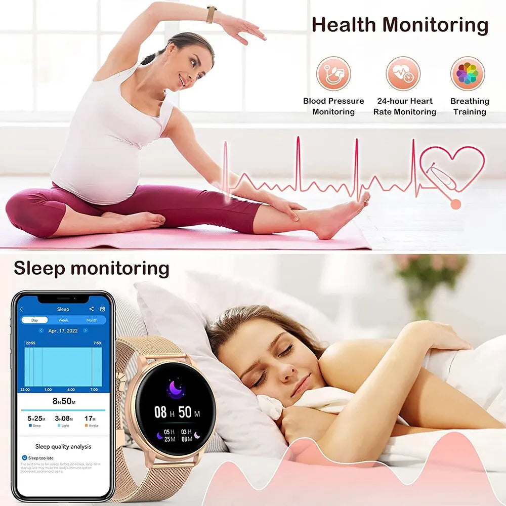 IP68 Bluetooth Call Smart Watch | Women Custom Dial Watches | Men Sport Fitness Tracker Heart Rate Smartwatch For Android IOS image 3