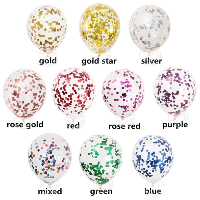 20pcs Confetti Chrome Birthday Party Decors Wedding Decoration New Year Balloon Set image 23