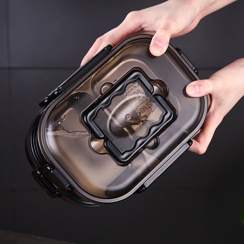 Lunch Box For Men Stainless Steel Bento Box Japanese Style Office Worker Portable Lunchbox Student Style Microwave Tableware image 2
