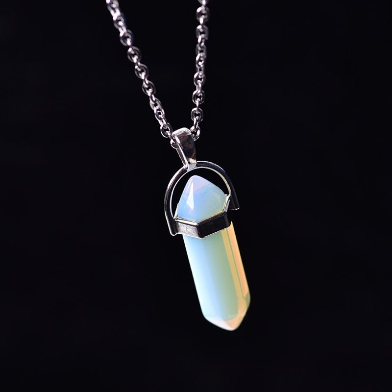 1PC Natural Amethyst Rose Quartz Crystal Point Pendant image 9