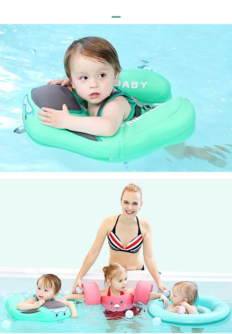 Solid Non-inflatable Baby Swimming Ring Float Swim Trainer Sunshade image 39