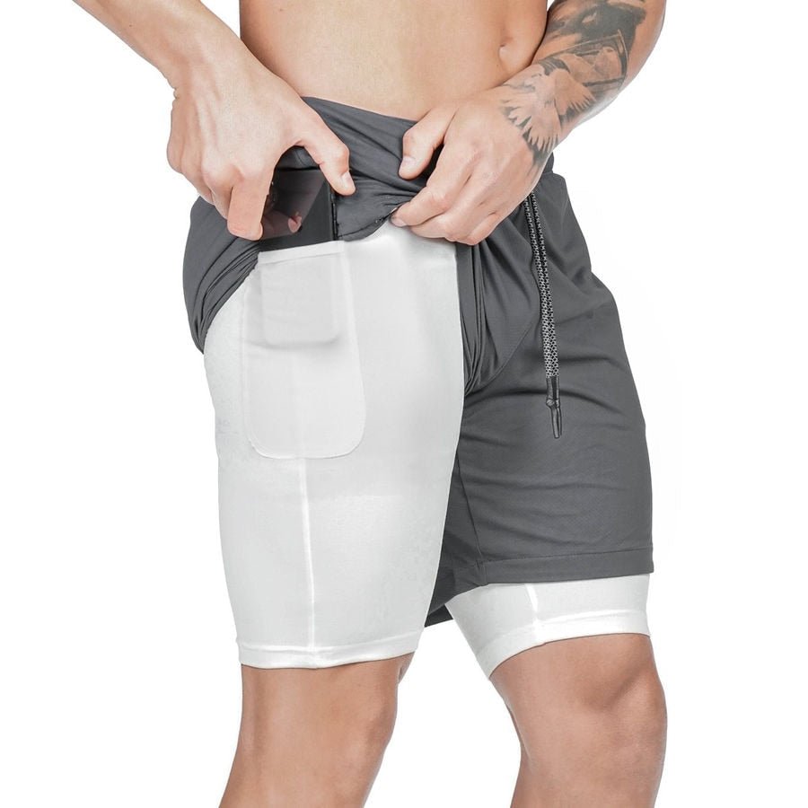 Mens 2 in 1 Running Jogging and Leisure Shorts image 46