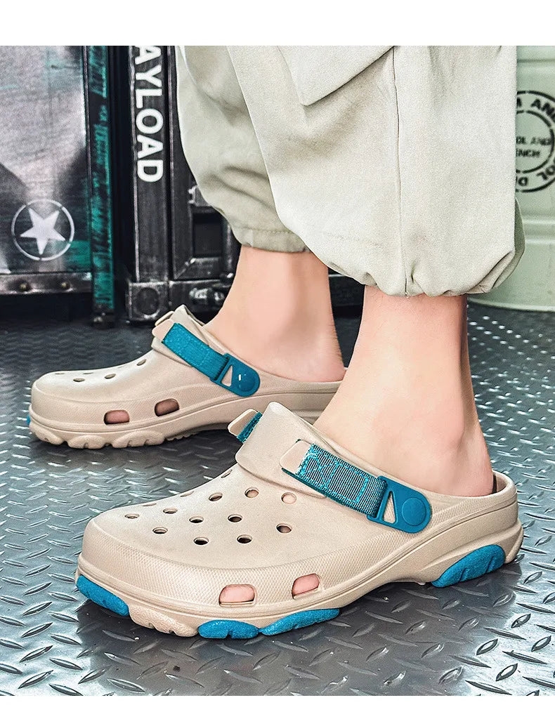 Classic Summer Men’s Sandals | White Comfortable Women’s Clogs | Beach Shoes | Sandals Slip-on Outdoor Sneakers image 26