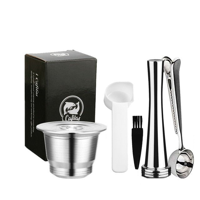iCafilas Nespresso Reusable Refillable Capsule Pods Compatible With Nespresso Inissia capsula image 3