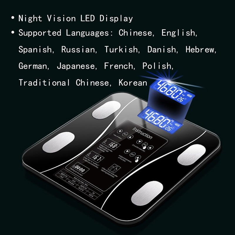 Digital Bathroom Body Fat BMI Weight Scale Bluetooth APP Android or IOS image 4