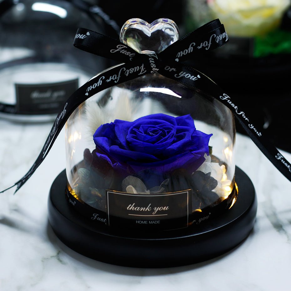 The Beauty and Beast Forever Rose Flower With Night Light in Glass Dome image 36