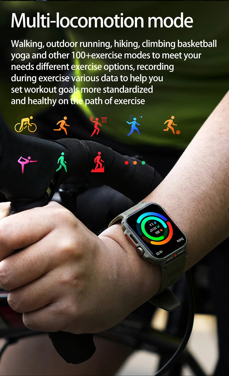 LIGE 1.95” Smartwatch | IP68 Waterproof Health & Fitness Monitor for Men and Women image 17