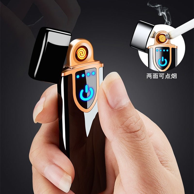 New Double Plasma Windproof Electric Arc Cigarette Lighter image 19